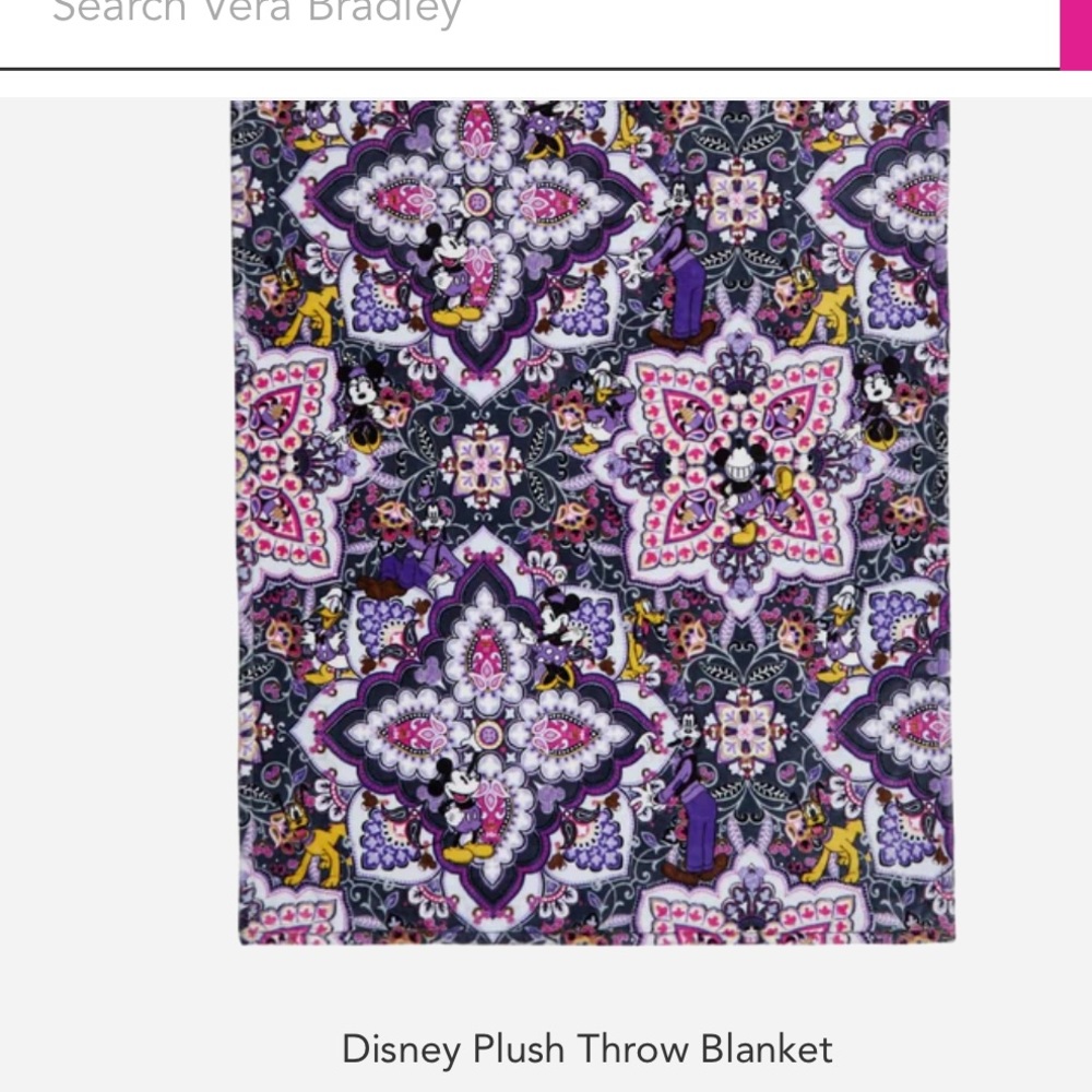NEW Vera Bradley Disney Plush Throw Blanket
in Fleece Mickey’s Sweet Treats - Picture 2 of 2